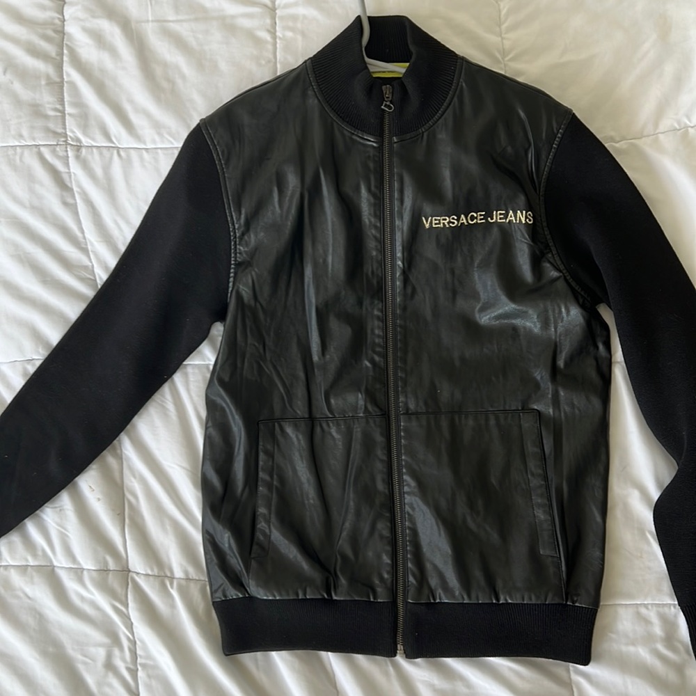 Synthetic leather Versace Jeans Jacket.